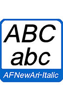 欧文フォント AFNewAri―Italic