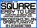 四角ぽいボディな太字欧文 AFsquareB 画像1