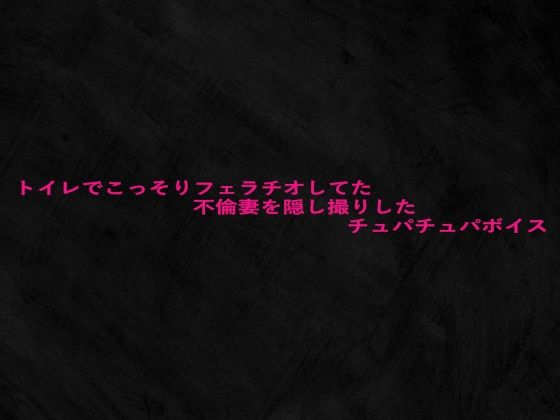 トイレでこっそりフェラチオしてた不倫妻を隠し撮りしたチュパチュパボイス