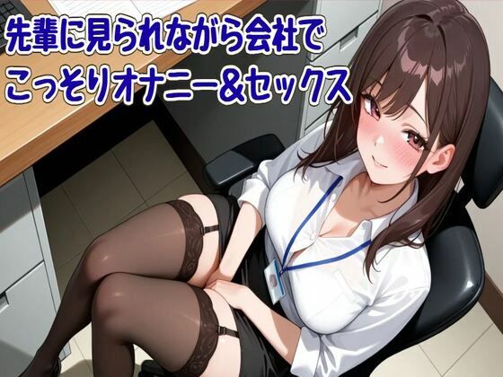 先輩に見られながら会社でこっそりオナニー＆セックス