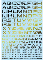 1/100 GM フォントデカール No.15「サイバースペース・アルファベット＃1」プリズムナイトゴールド