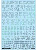 1/100 GM フォントデカール No.16「サイバースペース・アルファベット＃2」プリズムナイトグリーン