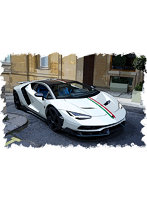 Lamborghini Centenario LP770-4 2016 Rear Wing up ビアンコカノープス/イタリアンストライプ