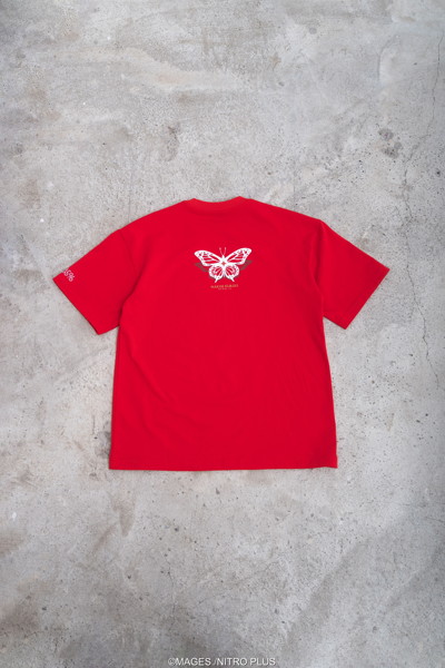 【サイズ S】STEINS；GATE 牧瀬紅莉栖 水墨画風 赤地カラーTシャツ