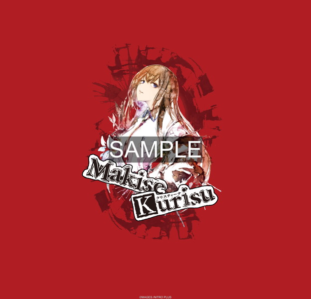 【サイズ S】STEINS；GATE 牧瀬紅莉栖 水墨画風 赤地カラーTシャツ