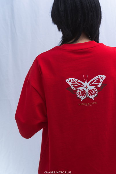 【サイズ S】STEINS；GATE 牧瀬紅莉栖 水墨画風 赤地カラーTシャツ