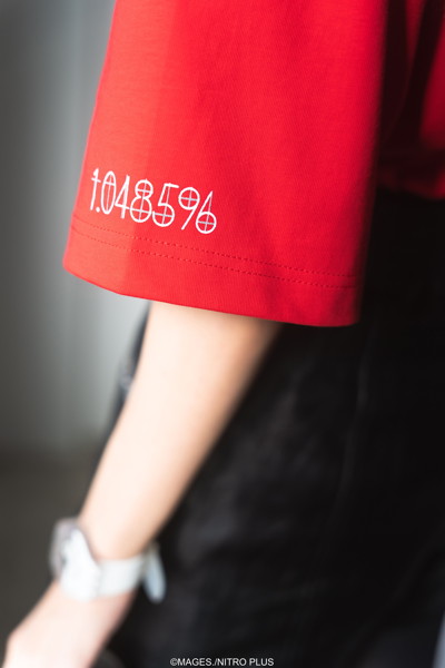 【サイズ S】STEINS；GATE 牧瀬紅莉栖 水墨画風 赤地カラーTシャツ