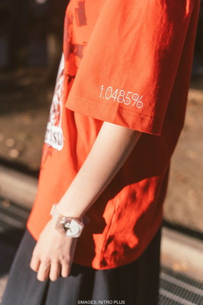 【サイズ S】STEINS；GATE 牧瀬紅莉栖 水墨画風 赤地カラーTシャツ