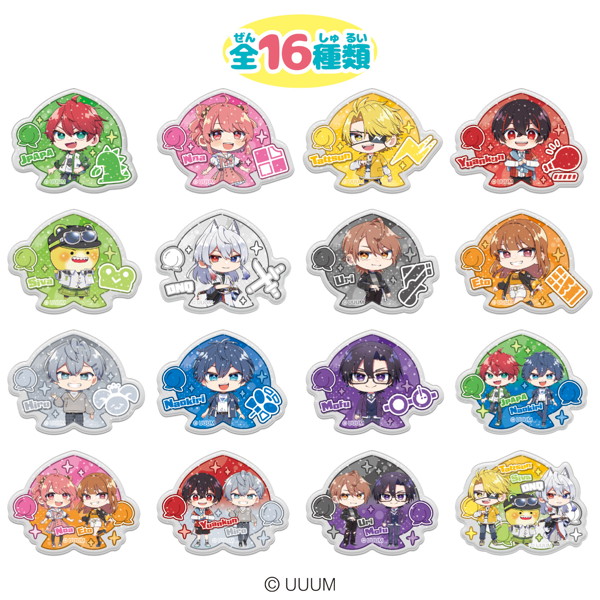 カラフルピーチキラぷるステッカー （全16種） 1BOX:12個入