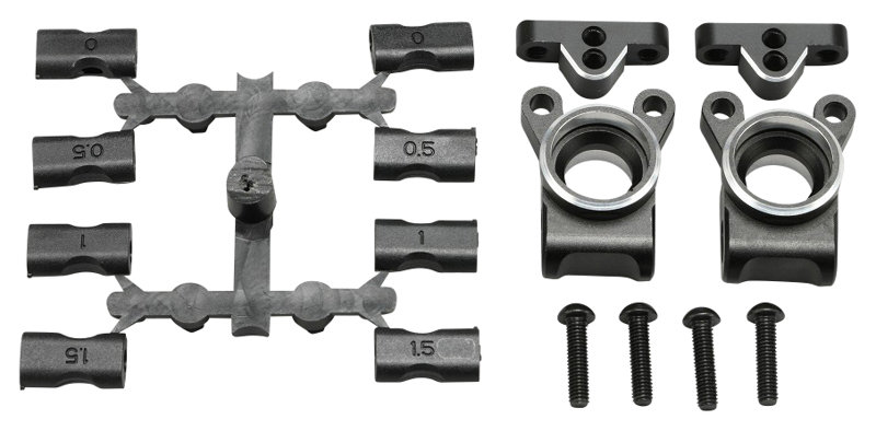 YZ4SF2用 アルミ製 φ3mm リヤ ハブキャリア セット