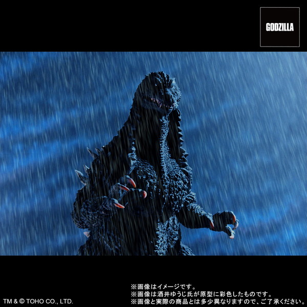 東宝30cmシリーズ 酒井ゆうじ造形コレクション ゴジラ（2002） 嵐の中の攻防