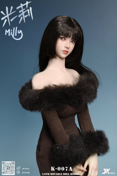 JKトイズ 1/6 アジア女性 ヘッドスカルプト ミリー （可動式眼球） A