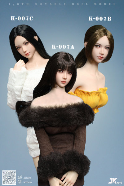 JKトイズ 1/6 アジア女性 ヘッドスカルプト ミリー （可動式眼球） A