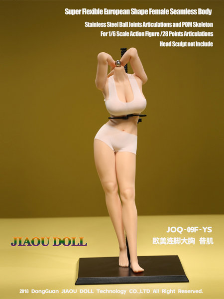 JIAOU DOLL シリコン可動フィギュア素体 欧米スタイル シームレスレッグ ラージバーストボディ ナチュラル