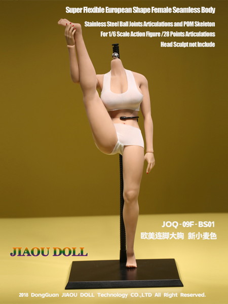 JIAOU DOLL シリコン可動フィギュア素体 欧米スタイル シームレスレッグ ラージバーストボディ 新日焼け肌