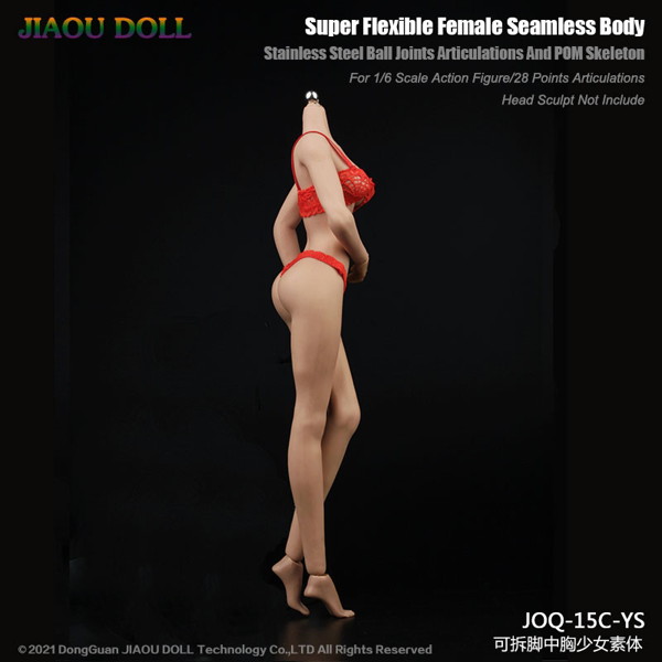 JIAOU DOLL シリコン可動フィギュア素体 少女スタイル ミドルバーストボディ ナチュラル