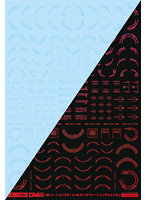 1/100 GMコーションデカールNo.10「オペレーションテキスト＃2」クリア＆ネオンファイアレッド