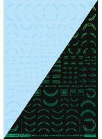 1/100 GMコーションデカールNo.10「オペレーションテキスト＃2」クリア＆ネオンジュエルグリーン