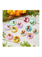 くまのがっこう 刺繍缶バッジビスケット （全12種） 1BOX:12個入