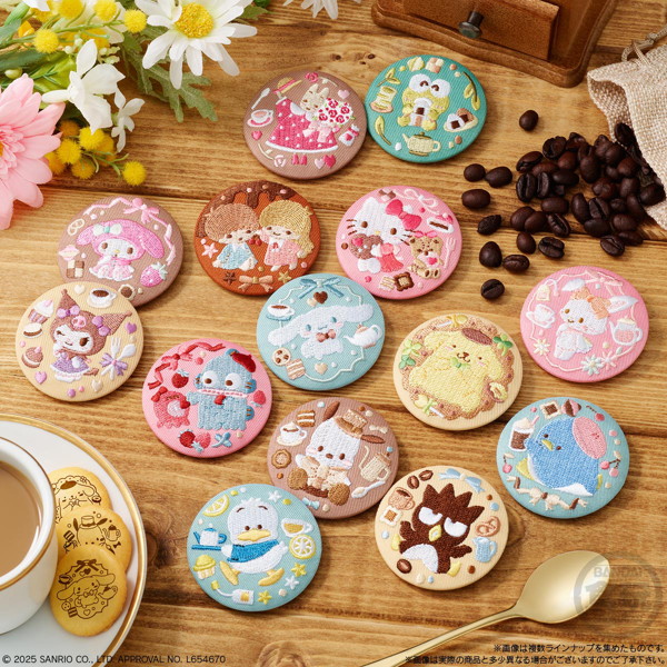 サンリオキャラクターズ 刺繍缶バッジビスケット3 （全15種） 1BOX:12個入