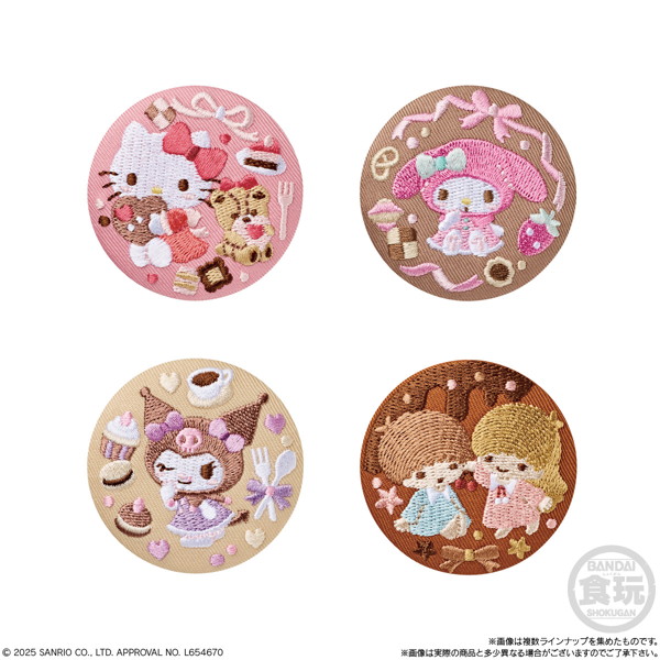 サンリオキャラクターズ 刺繍缶バッジビスケット3 （全15種） 1BOX:12個入