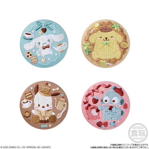 サンリオキャラクターズ 刺繍缶バッジビスケット3 （全15種） 1BOX:12個入