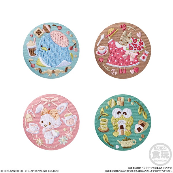 サンリオキャラクターズ 刺繍缶バッジビスケット3 （全15種） 1BOX:12個入