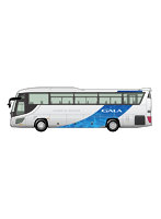 BUS-3 EX-1 1/32 観光BUSシリーズ No.3 EX-1 いすゞ ガーラ スーパーハイデッカー（バスガイド＆バス運転手フィギュア付き）