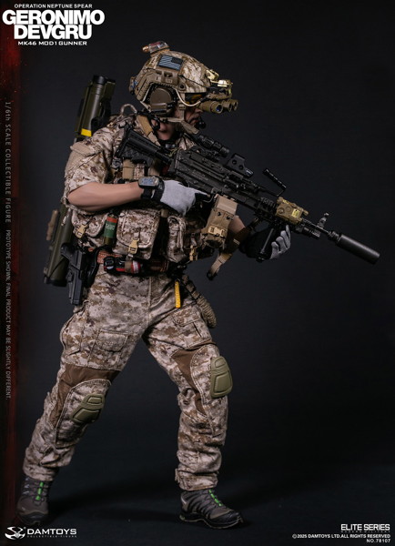 ダムトイ 1/6 DEVGRU オペレーション・ネプチューン・スピア ジェロニモ MK46 MOD1 ガナー
