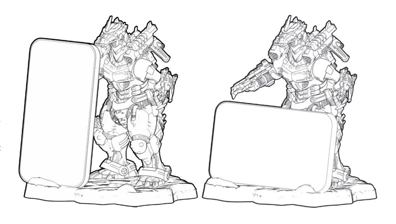 DESKTOP MONSTER ゴジラ 3式機龍〈改〉重武装型 モバイルスタンド