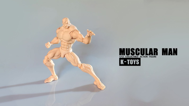 Kトイズ 1/12 マスキュラーマン アクションフィギュア ボディ イエロー