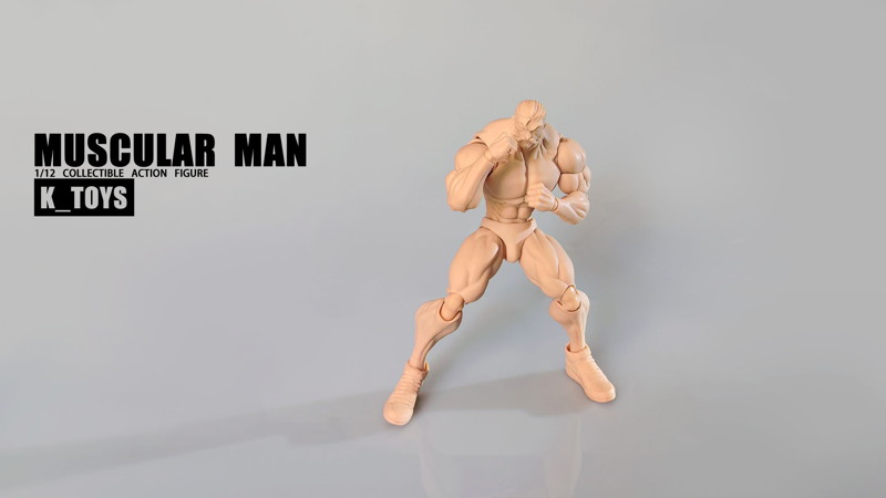 Kトイズ 1/12 マスキュラーマン アクションフィギュア ボディ イエロー