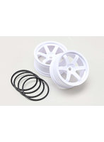 6本スポークホイル（白）2ケ入ドリフト用 オフセット 5mm