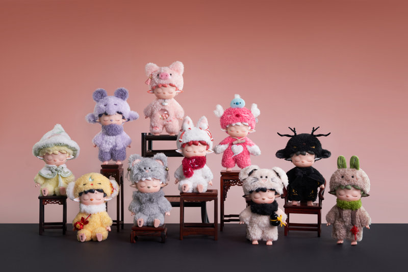 Heyone MIMI ミミ「のんびりの妖怪ちゃん」シリーズソフビぬいぐるみ ブラインドボックス（1BOX=9個入）