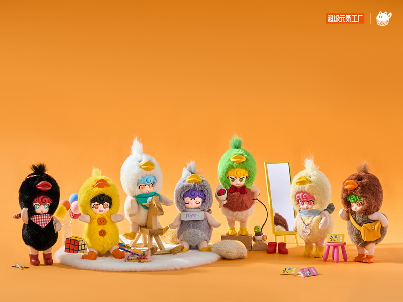 スーパー元気工場-元気幼稚園アヒルちゃんソフビぬいぐるみブラインドボックス（1BOX=6個入）