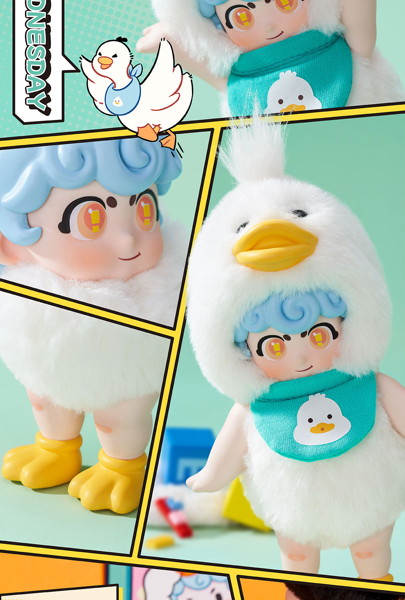 スーパー元気工場-元気幼稚園アヒルちゃんソフビぬいぐるみブラインドボックス（1BOX=6個入）