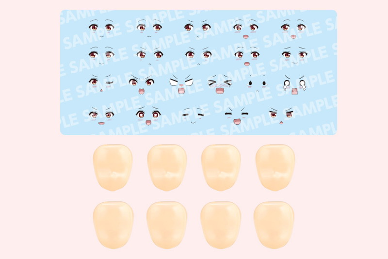 カスタマイズフェイス＆デカールセット Vol.8【らぐほのえりかデザイン 小石川エマ用A】