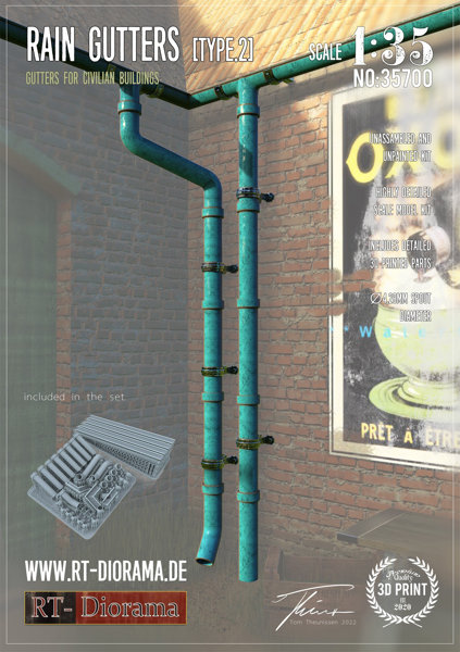 RTD35700 1/35 雨どいセット （タイプ2） 7,818円