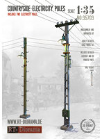 RTD35703 1/35 地方の電柱 （2個）（高さ180mm）