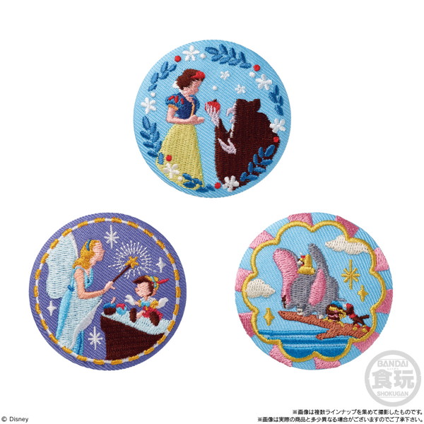 【再々販】Disney Characters 刺繍缶バッジビスケット （全15種） 1BOX:12個入