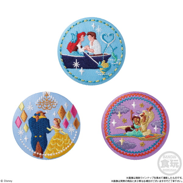 【再々販】Disney Characters 刺繍缶バッジビスケット （全15種） 1BOX:12個入