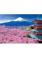 春風富士と五重塔-山梨