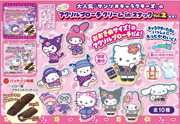 サンリオキャラクターズ アクリルブローチ クリームinスナック2