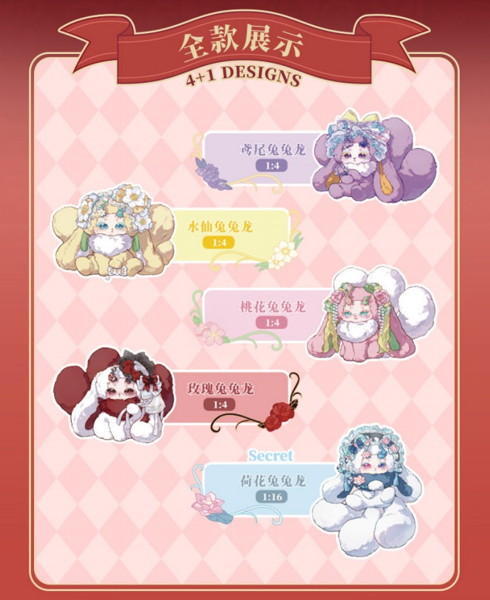 【BOX販売】OU DI TutuLong（トゥトゥロン） 庭の密語シリーズ トレーディングプラッシュ（1BOX=4個）
