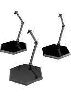 THE シンプルスタンド×3 BLACK【フィギュア＆模型用】〈HEX〉タイプ
