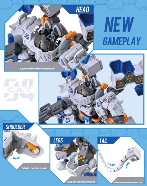 シャオティ XIA4 1/60 超高機動装甲・猫忍者 C.A.T-04 超重武装機動兵器 JIN
