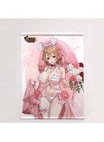 バニーガーデン 描き下ろしB2タペストリー(花奈/バニーウエディング水着)Wスエード