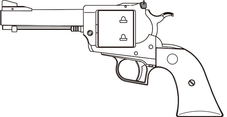 スーパーブラックホーク 4.62インチブラックヘビーウエイト ホワイトパール調グリップ