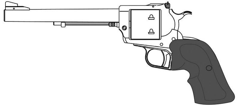 スーパーブラックホーク 7.5インチ’マットブラックABS’ 木製グリップ