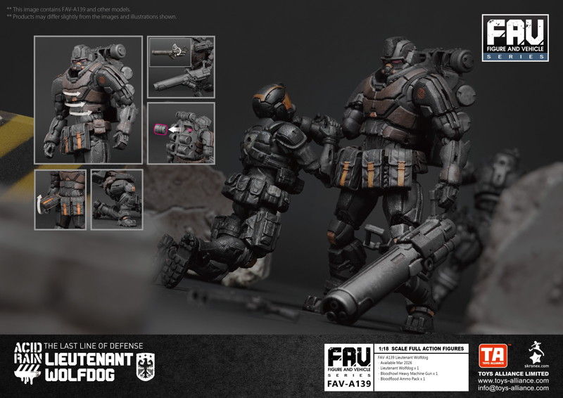 TOYS ALLIANCE LIMITED アシッドレイン 1/18スケール FAV-A139 中尉ウルフドッグ